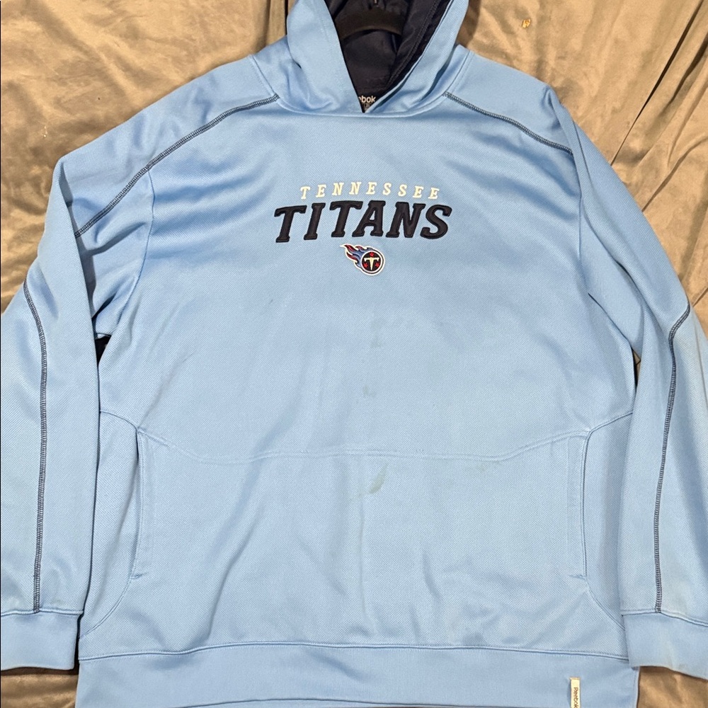 Reebok Tennessee Titans Light Blue Pullover Hoodie